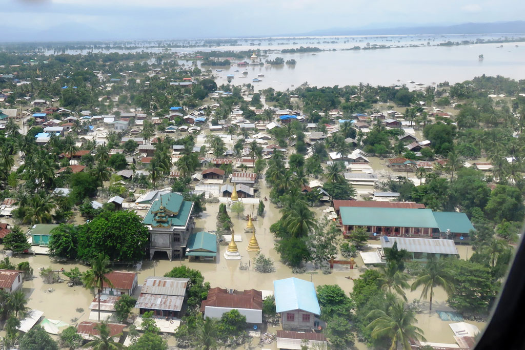 Tiếp tục công tác cứu trợ nhân đạo cho nạn nhân lũ lụt tại Myanmar